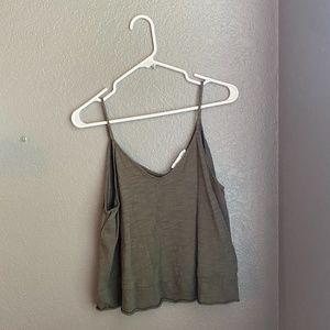 "You can always crash at my place" Army green tank